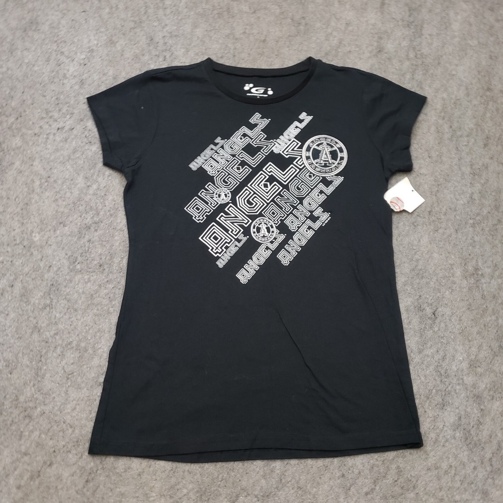 NEW Los Angeles Angels‎ Shirt Womens Large Black Baseball GIII 4Her Ladies L
